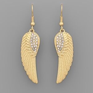 Crystal Pave Wing Earrings